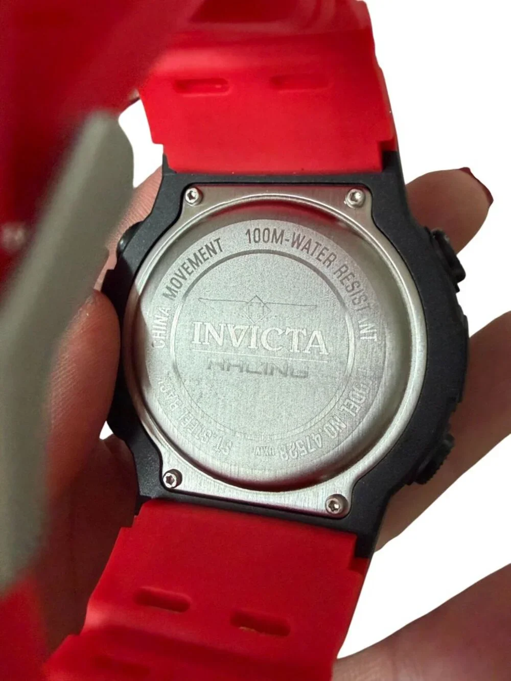 INVICTA Men's 47528 Red Racing Digital Chronograph 52mm Watch NEW NIB